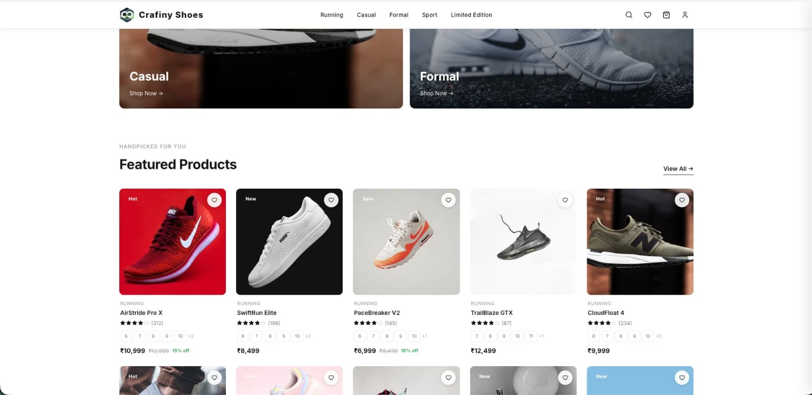 Shopify website screenshot 2